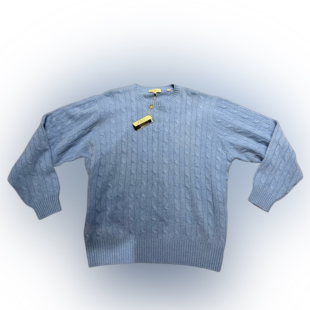 Rare Peter Millar 100% Pure Cashmere Sweater Carolina Blue Mens Size XL $379